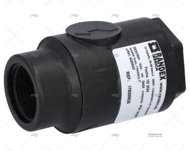 VALVULA DE RETENCION BSP PPG 1″ RANDEX IBERICA VALVULA DE RETENCION BSP PPG 1″ RANDEX IBERICA