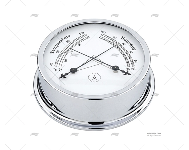 TERMO HIGROMETRO CROMADO 120mm AUTONAUTIC INSTRUMENTAL TERMO HIGROMETRO CROMADO 120mm AUTONAUTIC INSTRUMENTAL