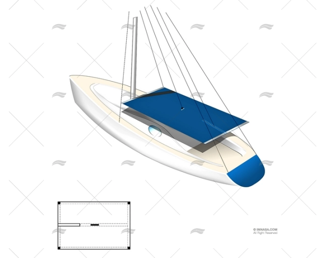 TOLDO PARA VELERO 255x300 BLANCO TESSILMARE - Imagen 3