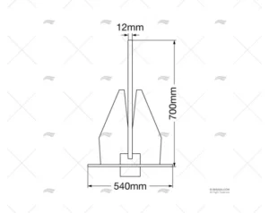 ANCLA DANFORTH-T 12 kg INOX ANCLA DANFORTH-T 12 kg INOX