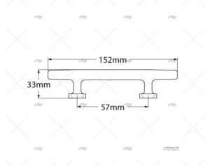 CORNAMUSA INOX SS 316 152mm MARINE TOWN