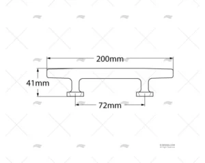 CORNAMUSA INOX SS 316 200mm MARINE TOWN
