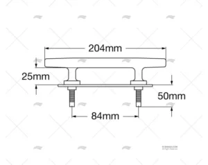 CORNAMUSA INOX SS316 204mm MARINE TOWN