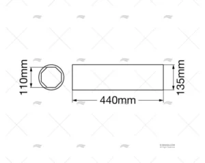 COJINETE FIBRA-GOMA 110x135x440mm CARAVEL COJINETE FIBRA-GOMA 110x135x440mm CARAVEL