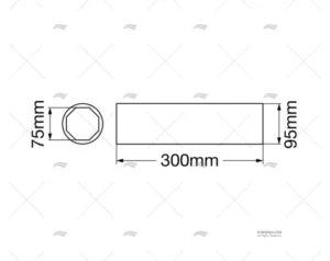 COJINETE FIBRA-GOMA 75x95x300mm CARAVEL COJINETE FIBRA-GOMA 75x95x300mm CARAVEL