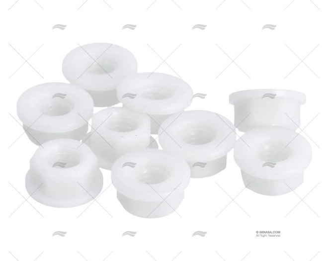 TUERCA HEX. NYLON C/COLLAR M6 (10) TUERCA HEX. NYLON C/COLLAR M6 (10)